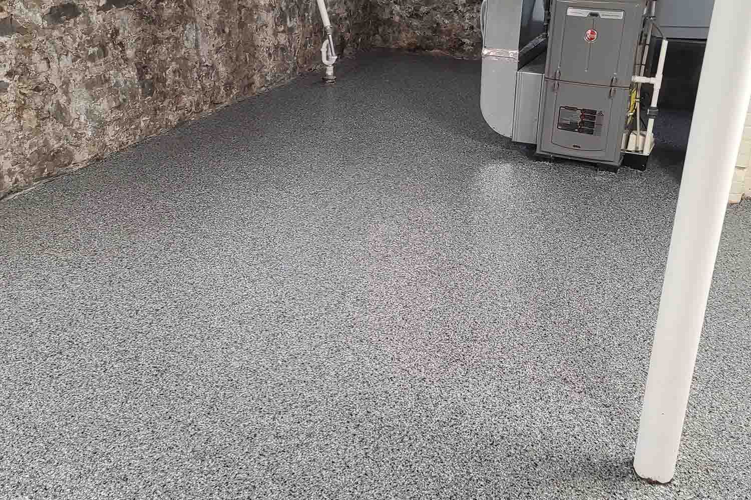 Epoxy coated Basement floor